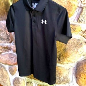 Boys medium black Under Armor polo
